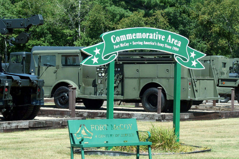 Fort McCoy's Equipment Park at historic Commemorative Area