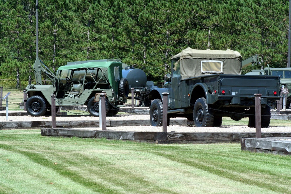 Fort McCoy's Equipment Park at historic Commemorative Area