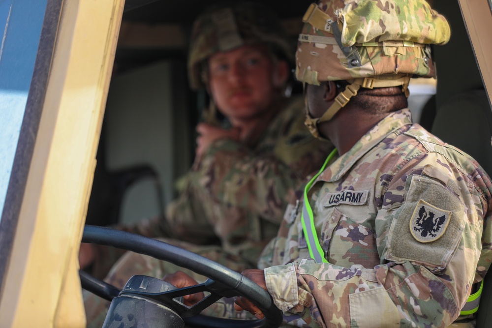 11th CAB Soldiers transport containers across Operation Inherent Resolve CJOA