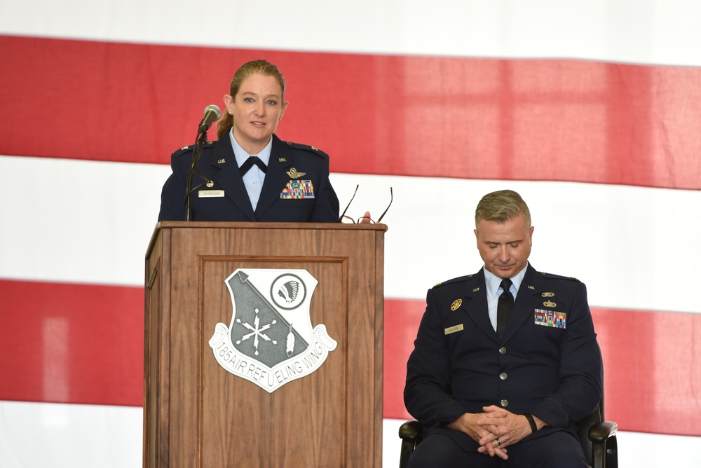 Morrison speaks to her Airmen