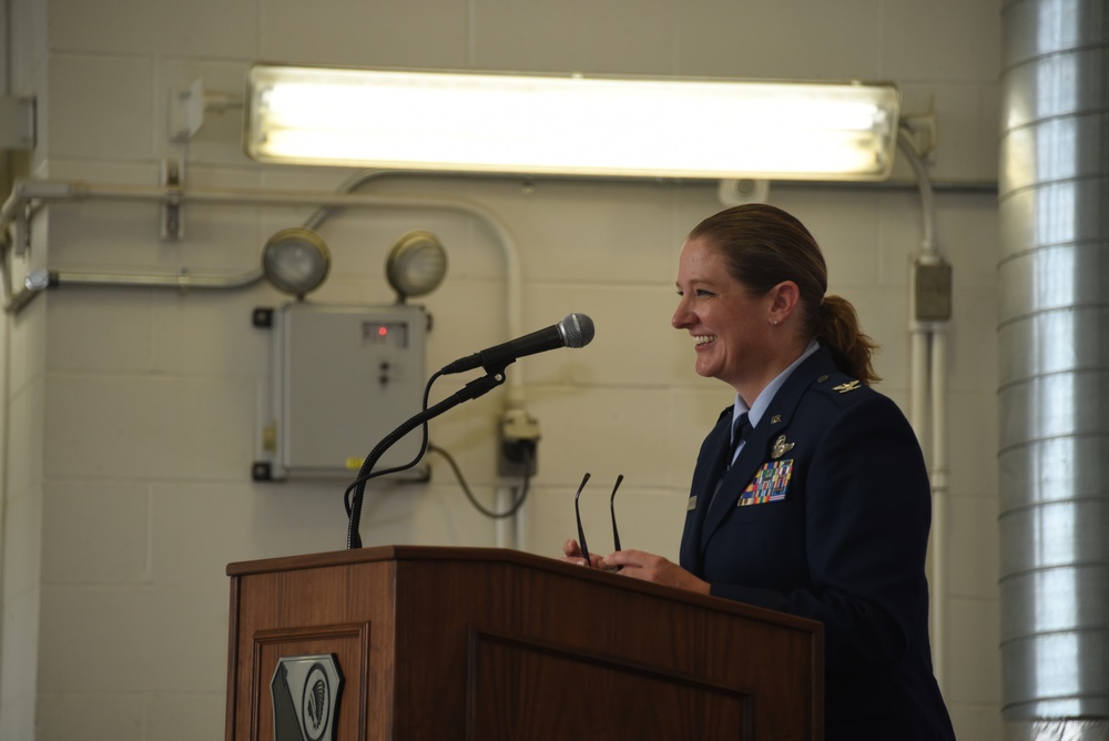 Col. Sonya L. Morrison Gives First Speech as 185th ARW Commander