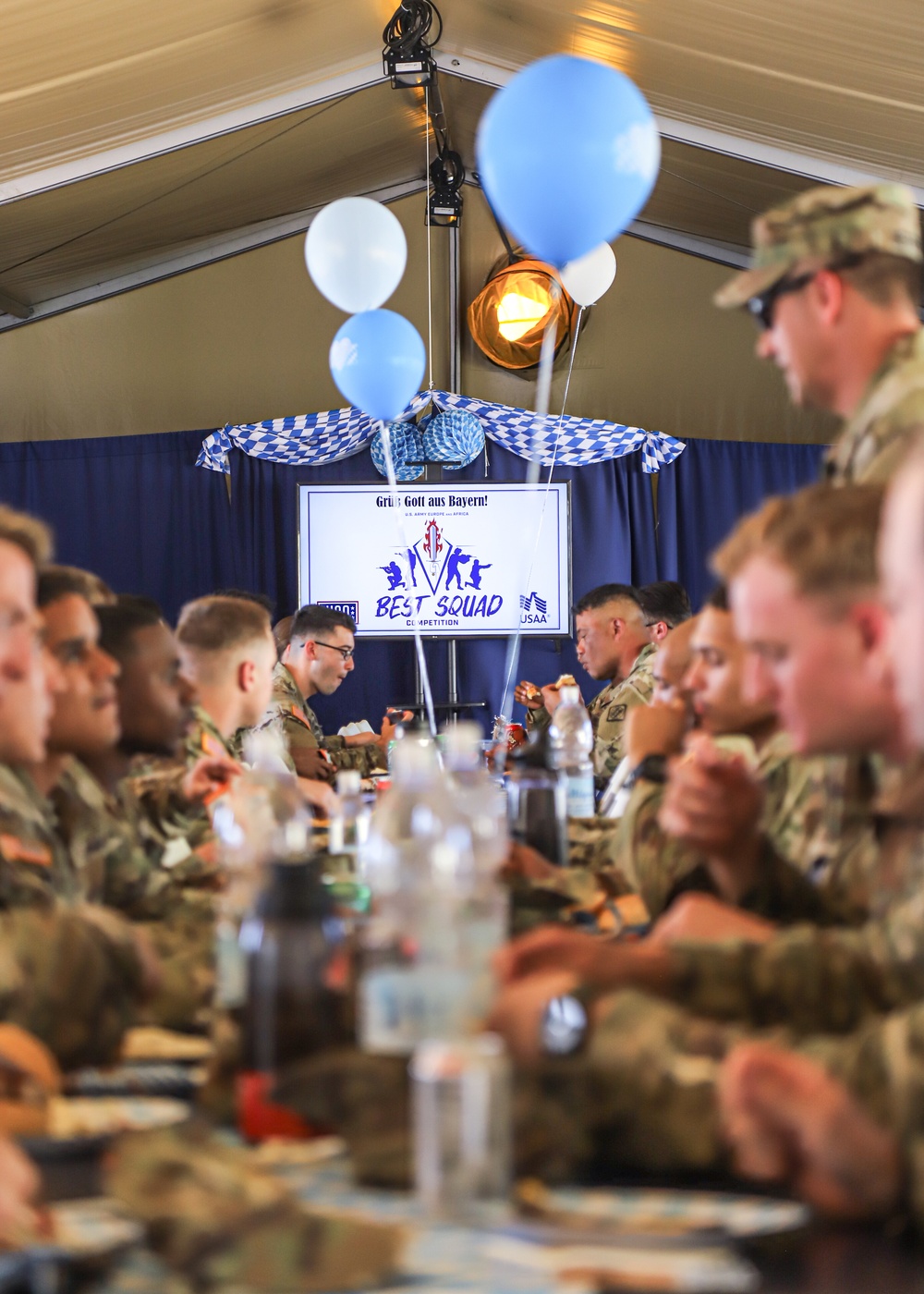 U.S. Army Best Squad 2022 Competitors Gather for Lunch Before Competition
