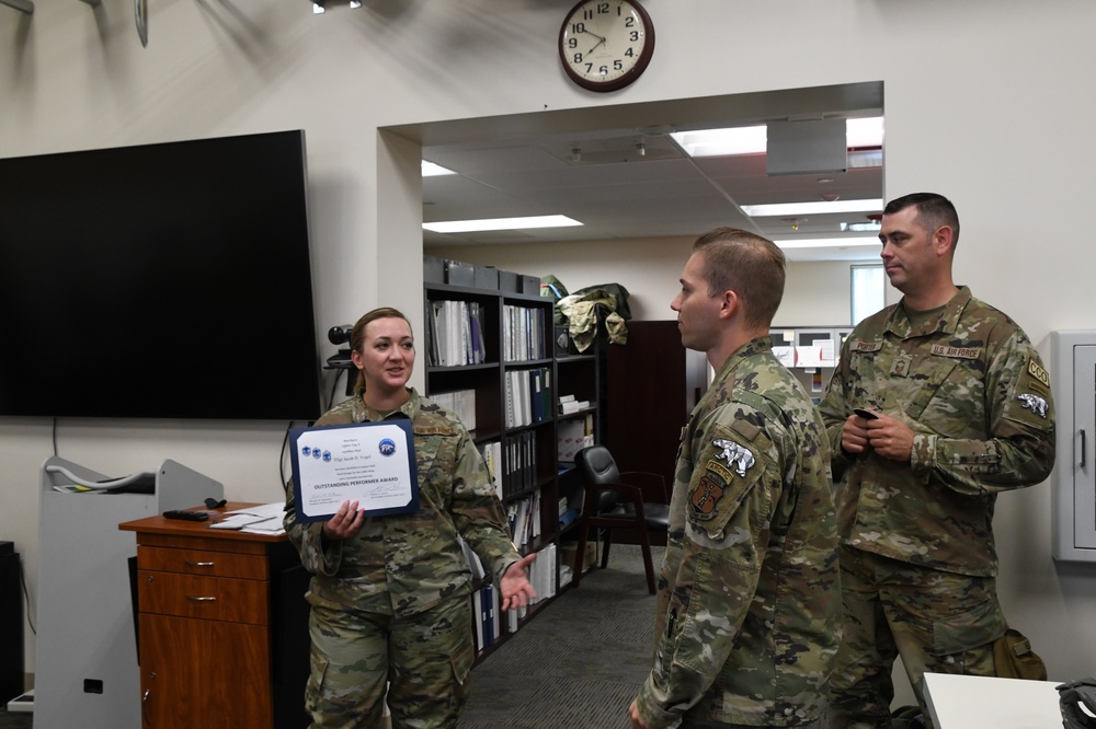 Vogel receives first 168th Wing Northern Lights Top Three Award