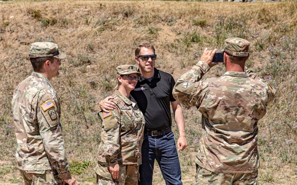 NASCAR racer Brad Keselowski visits Camp Grayling JMTC