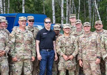 NASCAR Champion Brad Keselowski visits National All-Domain Warfighting Center during Northern Strike 22