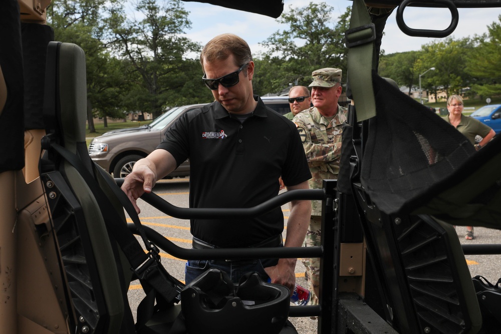 NASCAR Racer Brad Keselowski Visits Camp Grayling JMTC