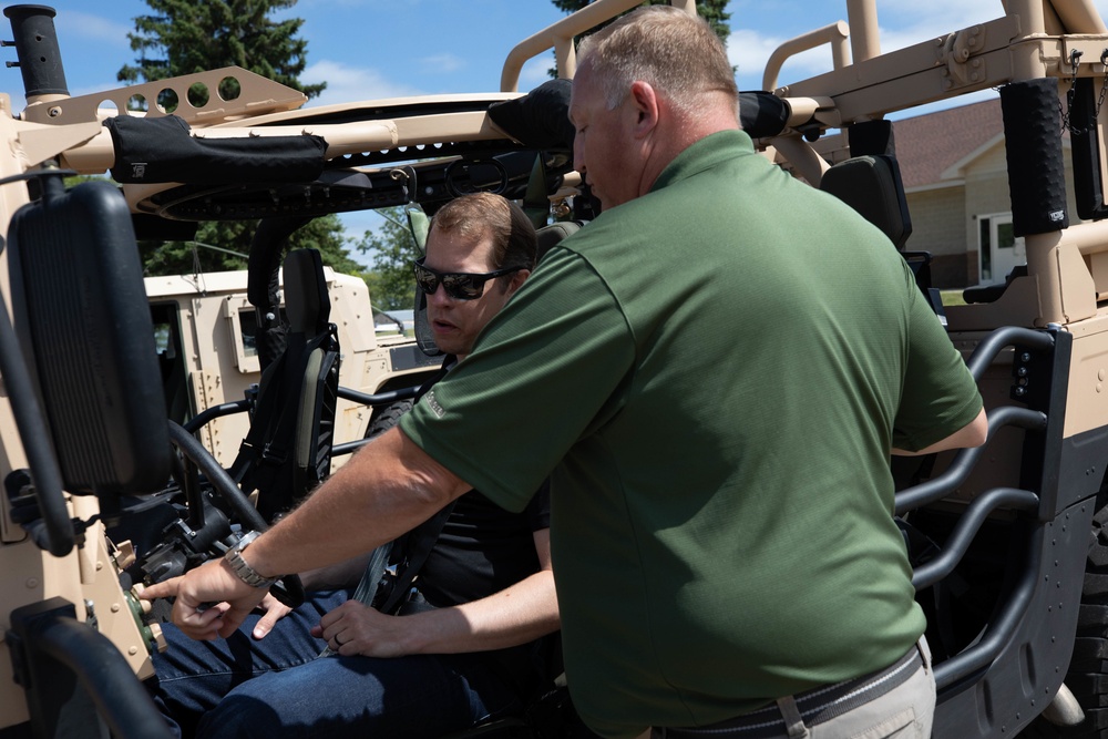 NASCAR Racer Brad Keselowski Visits Camp Grayling JMTC