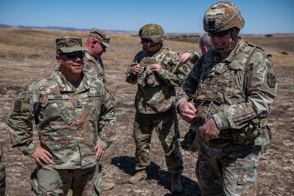 Hawaii Adjutant General Visit to 29th Infantry Brigade Combat Team Exportable Combat Training Capability 2022