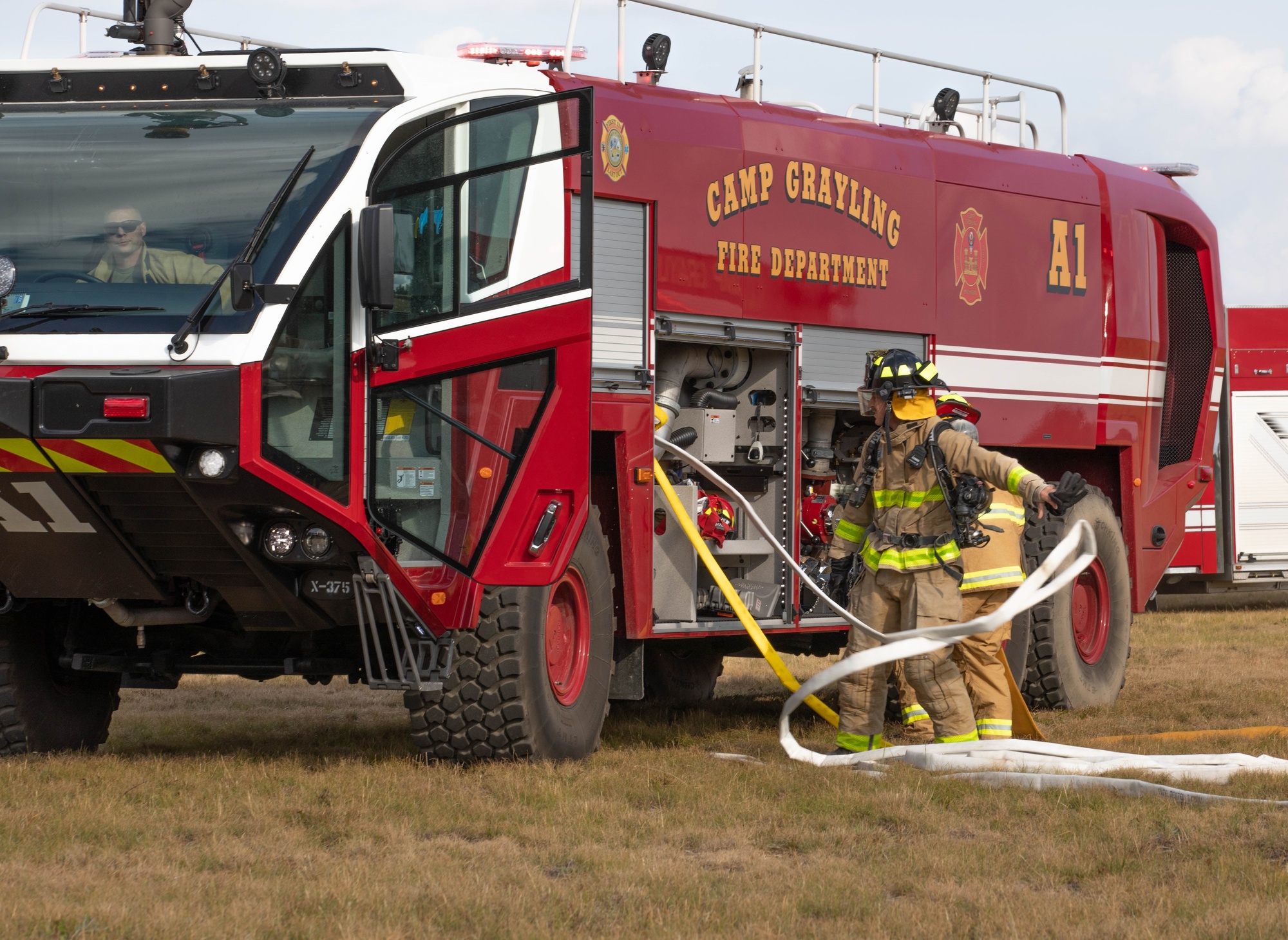 DVIDS - Images - Camp Grayling Fire Department Practice Responding to a Fire  Emergency at Northern Strike 22-2 [Image 8 of 15]