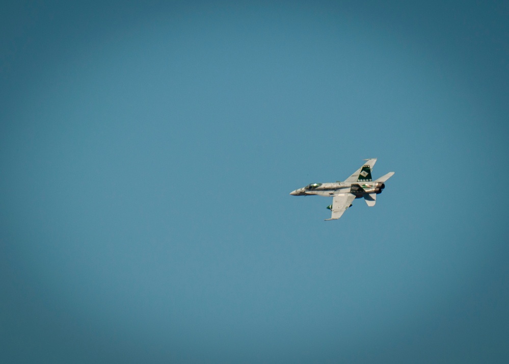 F-16 Fighting Falcons and F-18 Flight Operations