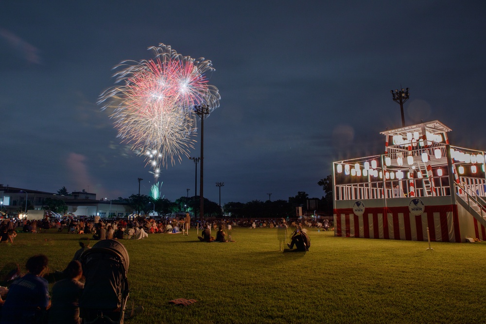 Fireworks at Camp Zama's 2022 Bon Odori Festival