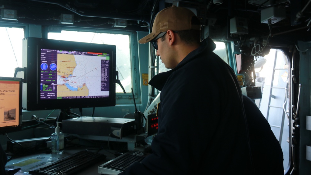 USS Forrest Sherman Inbound Sea and Anchor Transit Into Souda Bay