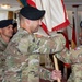 405th AFSB commander passes brigade colors to new command sergeant major