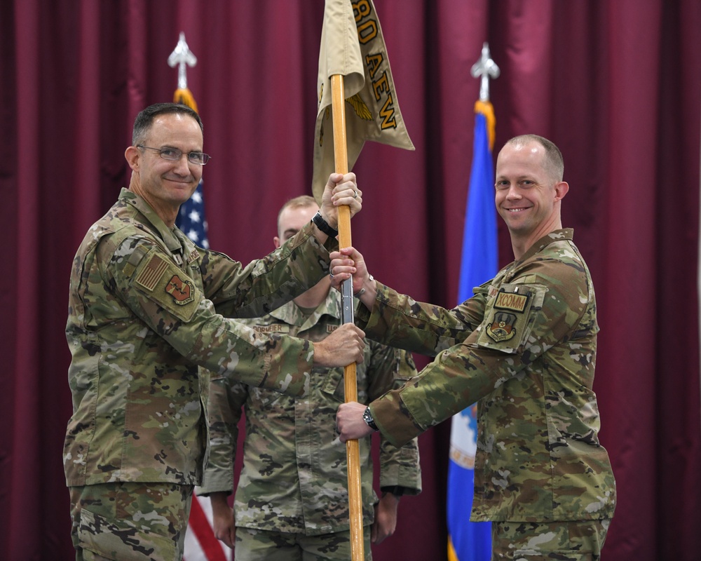 Once more with feeling — the 380th ECS ends change of command season at ADAB