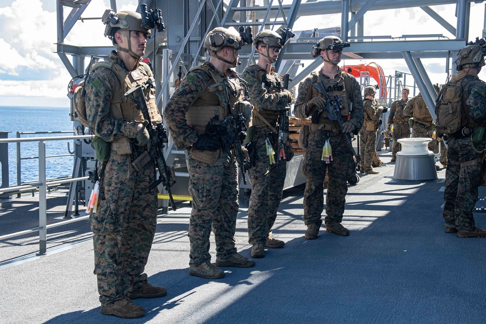 Visit, Board, Search, and Seizure Training Evolution aboard USS New Orleans and USS Miguel Keith August 7, 2022