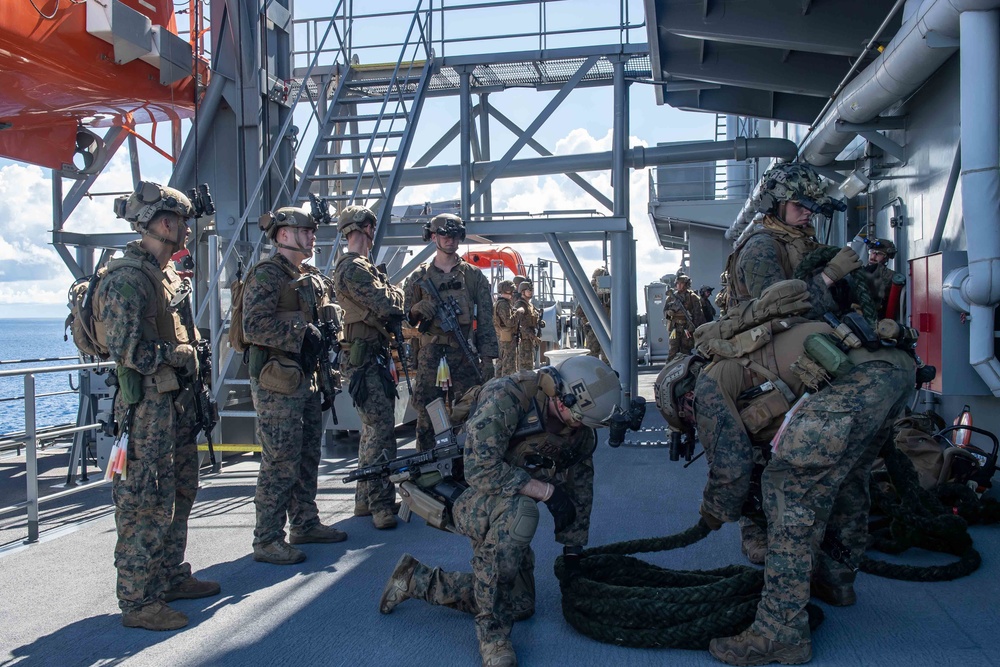 Visit, Board, Search, and Seizure Training Evolution aboard USS New Orleans and USS Miguel Keith August 7, 2022