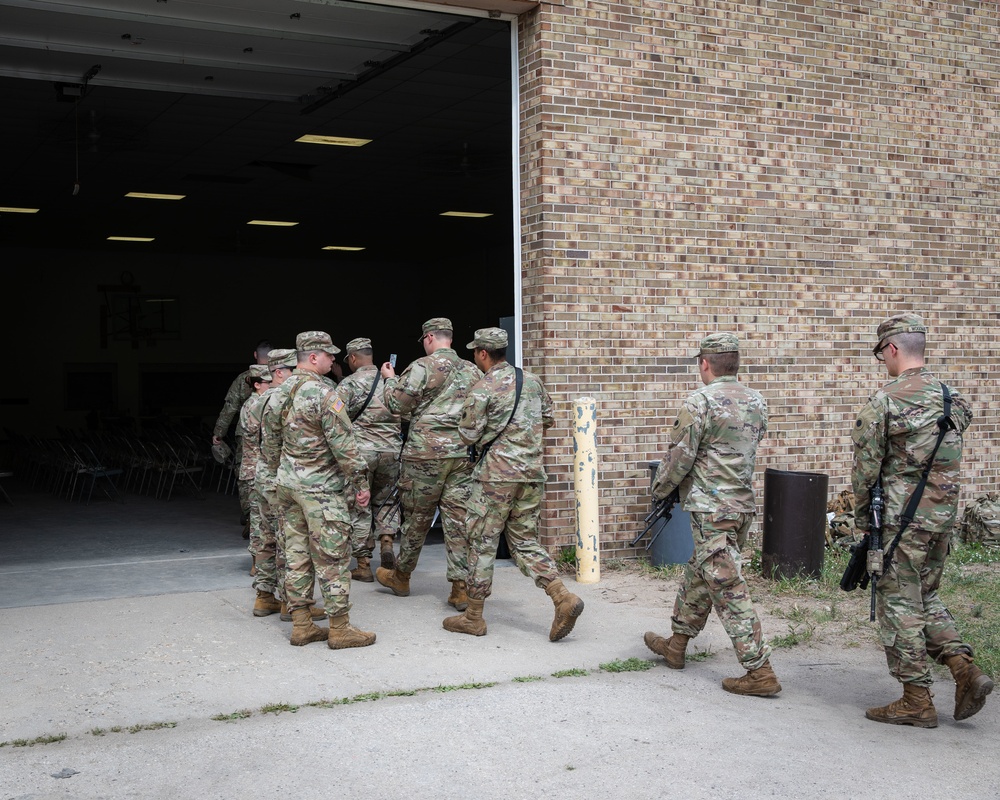Soldiers check in to the Joint Reception, Staging, Onward movement, and Integration site for Northern Strike 22