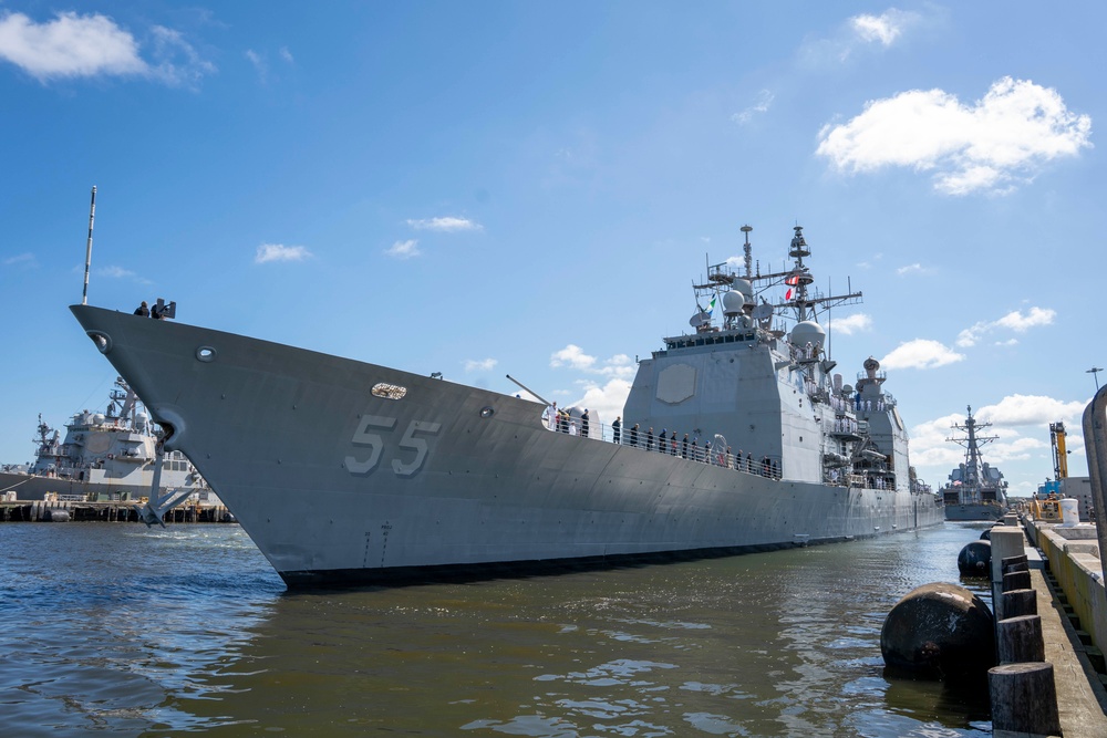 USS Leyte Gulf Deployment Departure