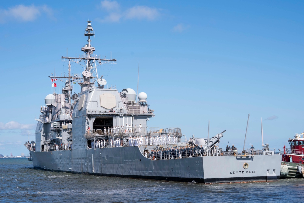 USS Leyte Gulf Deployment Departure