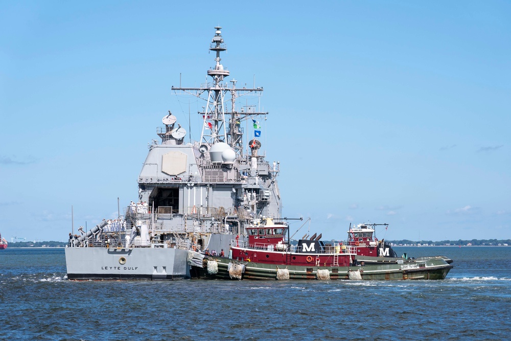 USS Leyte Gulf Deployment Departure