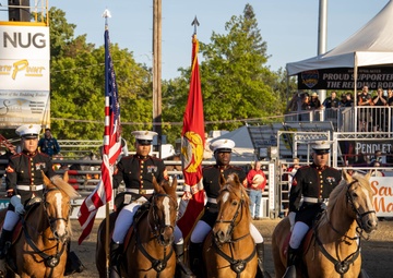 USMC Mounted Color Guard at 74th Annual Redding Rodeo