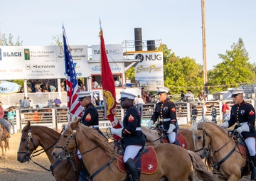 USMC Mounted Color Guard at 74th Annual Redding Rodeo