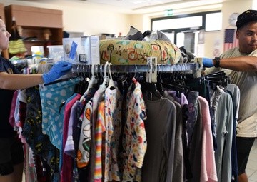 NSA Naples’ Chiefs Mess, First Class Petty Officers Clean Up NMCRS Thrift Shop for Grand Re-Opening