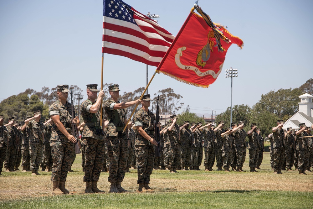 HQ Bn. holds change of command ceremony