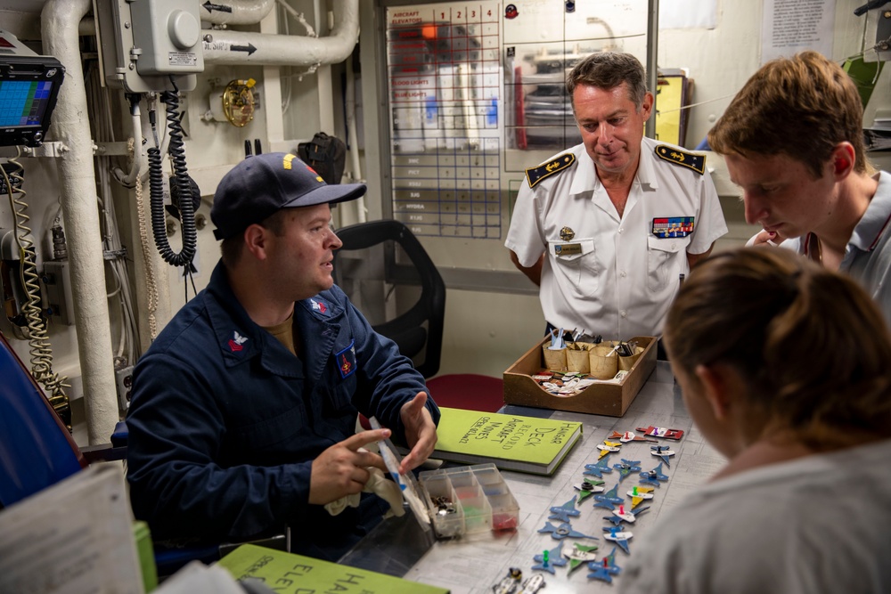 French Navy Rear ADM. visits USS George H.W. Bush (CVN 77)