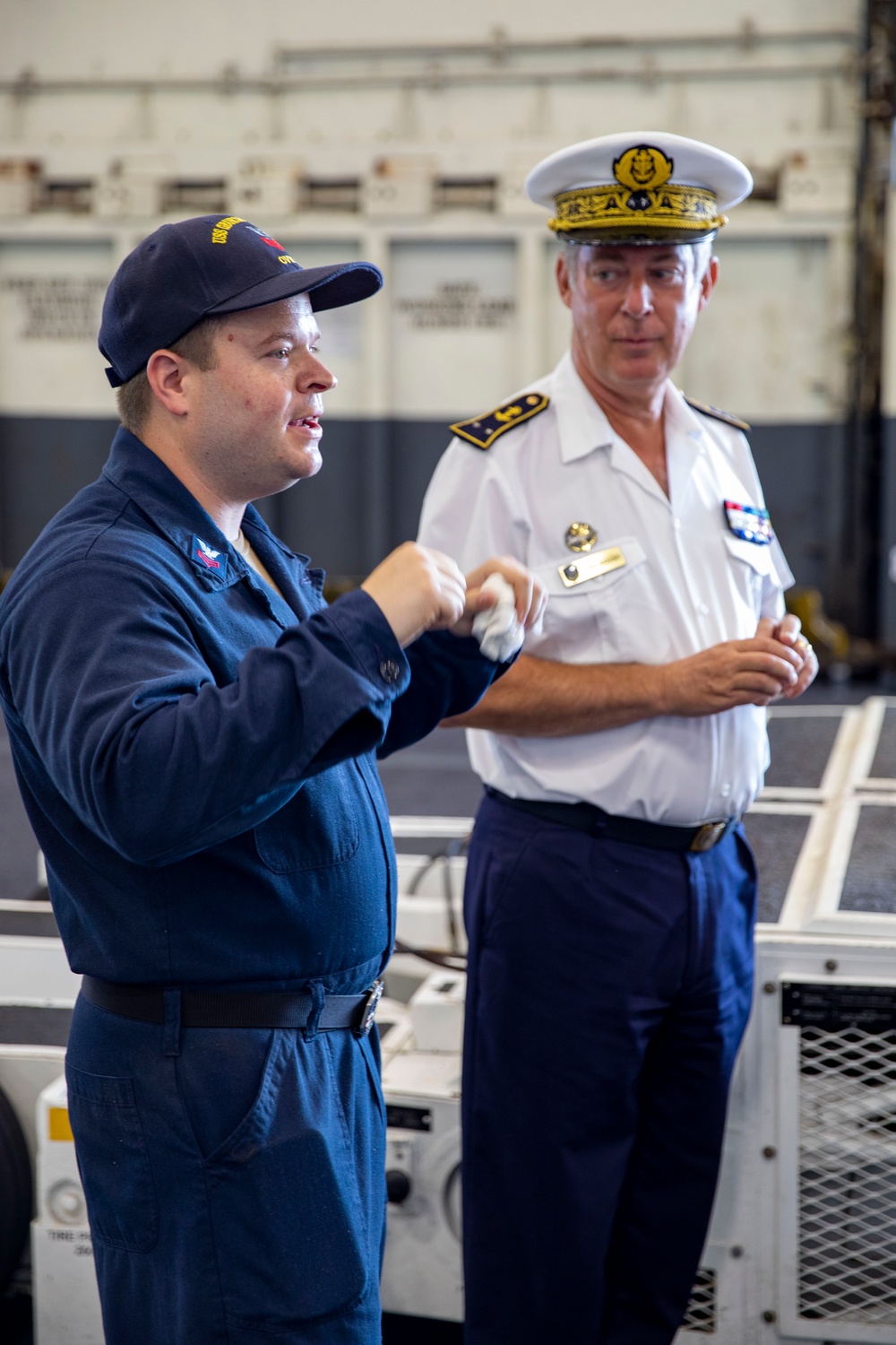 French Navy Rear ADM. visits USS George H.W. Bush (CVN 77)