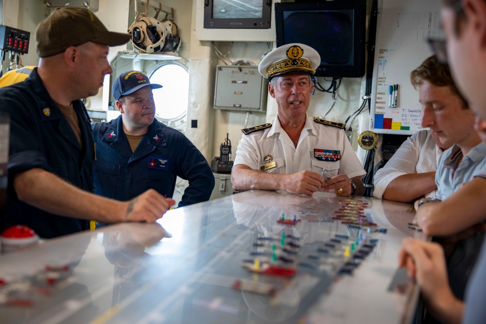 French Navy Rear ADM. visits USS George H.W. Bush (CVN 77)