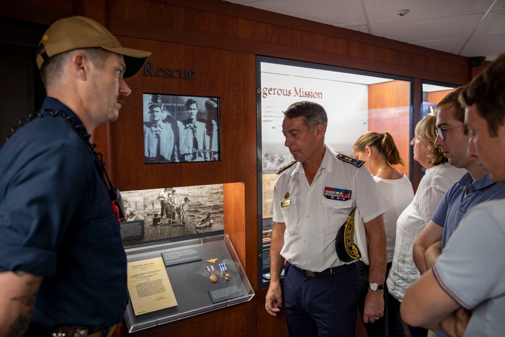 French Navy Rear ADM. visits USS George H.W. Bush (CVN 77)