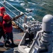 U.S. SAILORS PARTICIPATE IN A RENPLENISHMENT AT SEA