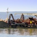 U.S. Army Corps of Engineers Portland districts’ hopper dredge, Essayons dredging the Columbia River.
