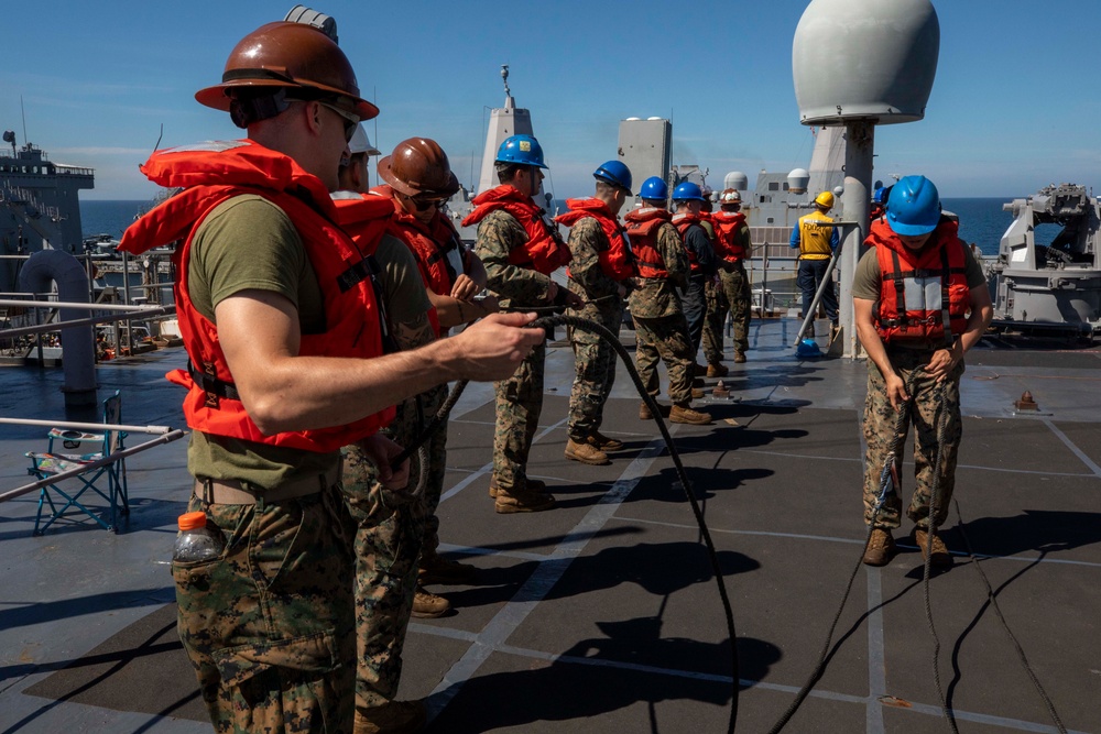 Dvids - Images - U.s. Sailors Participate In A Replenishment At Sea 