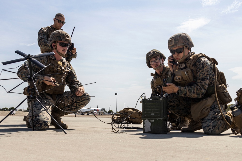 SUMMER FURY 22: Marine Air Traffic Control Mobile Team communicates with the combat operations center