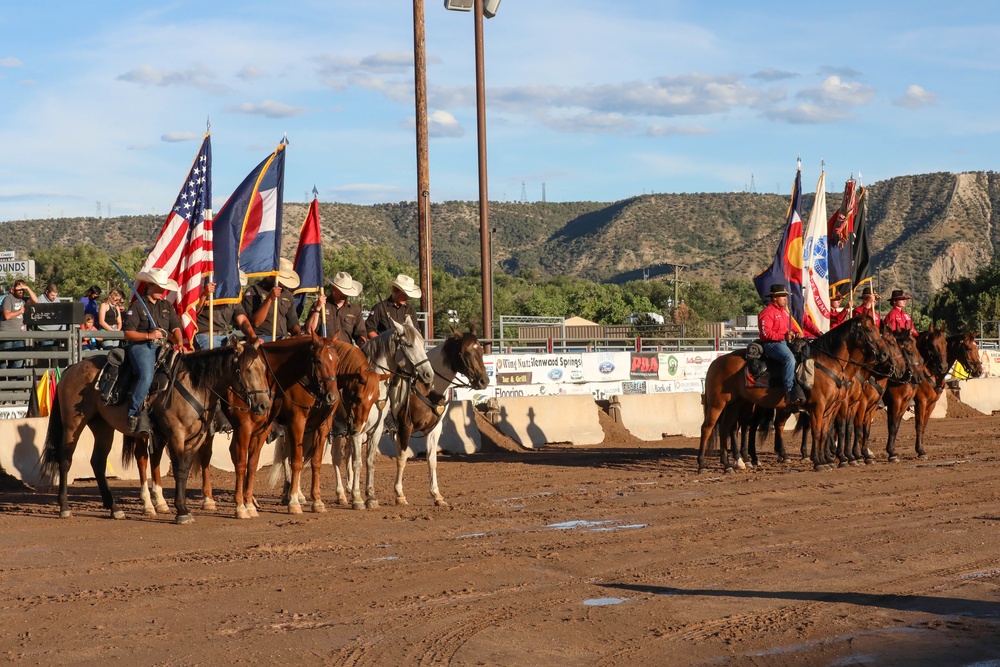 Fort Carson Mounted Color Guard visit the Garfield County Fair 2022