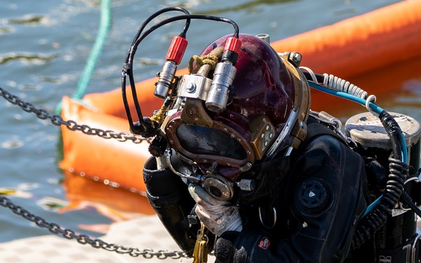 Coast Guard, partner organizations remove pollution threats from sunken ferry in Astoria, OR