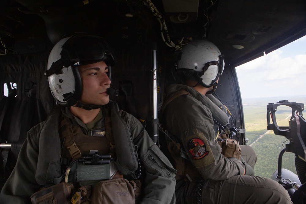 Marines with Marine Light Attack Helicopter Squadron (HMLA) 167 support Exercise Northern Strike 22-2