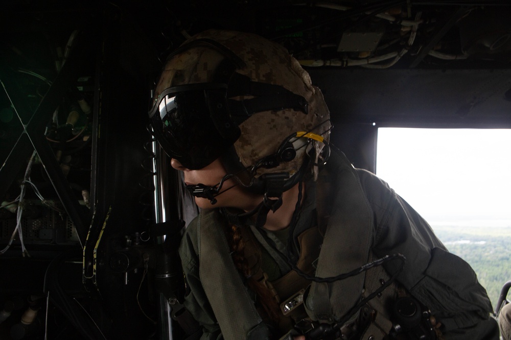 Marines with Marine Light Attack Helicopter Squadron (HMLA) 167 support Exercise Northern Strike 22-2