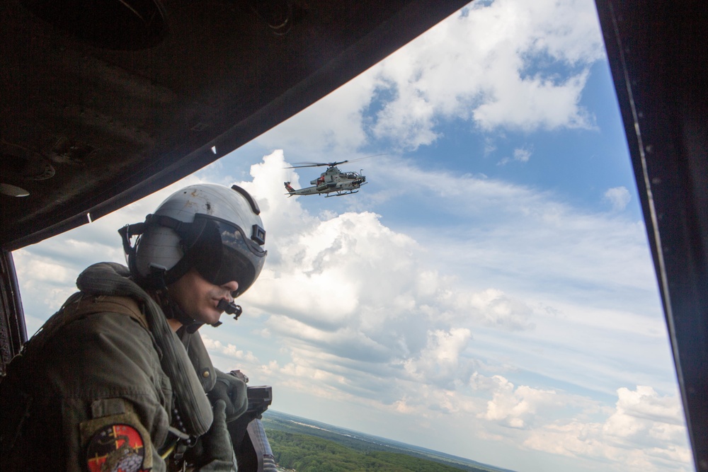 Marines with Marine Light Attack Helicopter Squadron (HMLA) 167 support Exercise Northern Strike 22-2