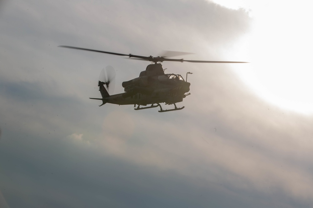 Marines with Marine Light Attack Helicopter Squadron (HMLA) 167 support Exercise Northern Strike 22-2