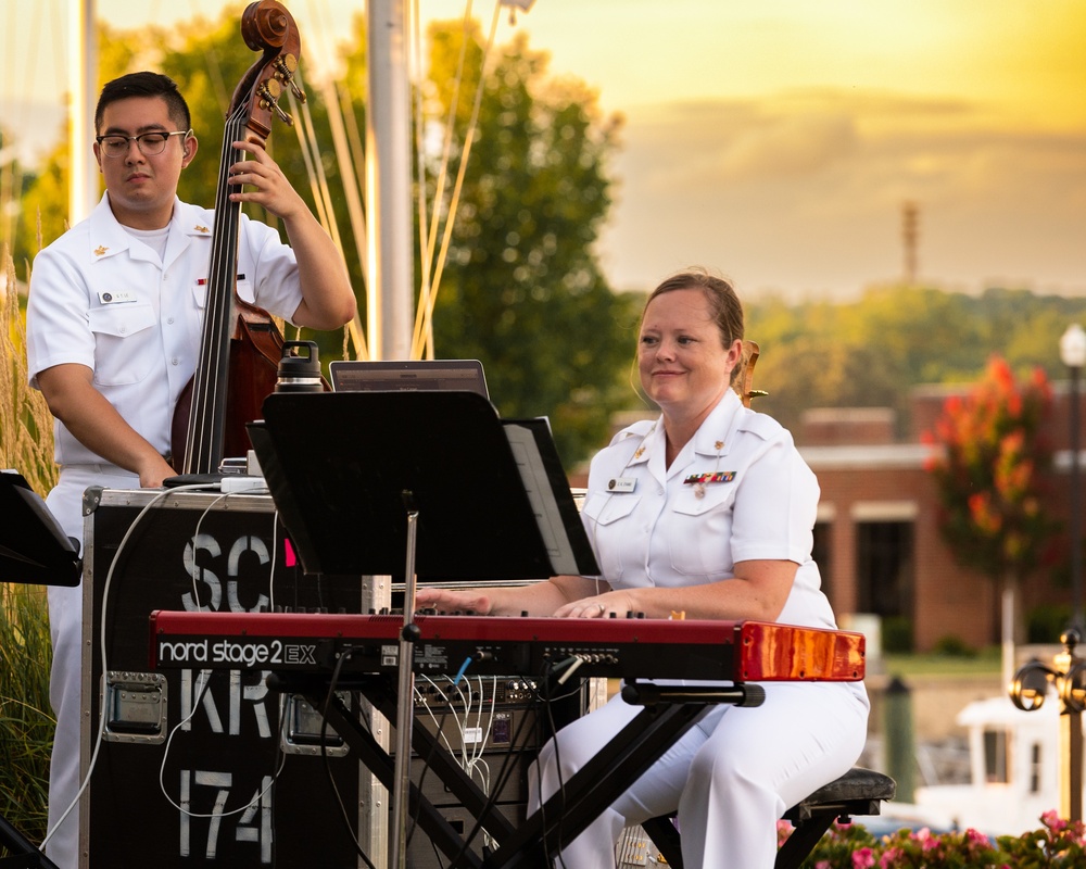 Navy Band Sea Chanters perform in Belmont Bay