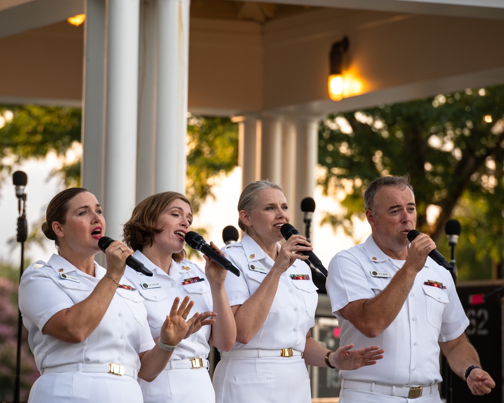 Navy Band Sea Chanters perform in Belmont Bay