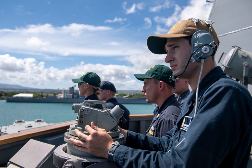 Spruance Departs Hawaii