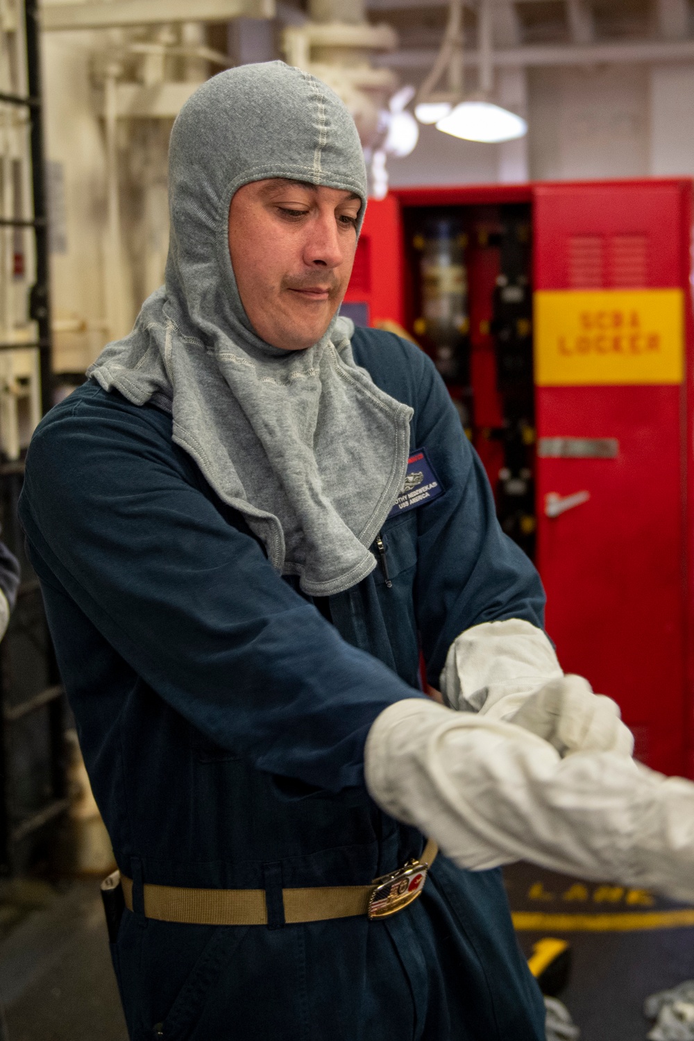 USS America (LHA 6)  Conducts Damage Control Drills