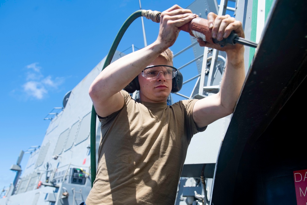 Spruance Conducts Maintenance