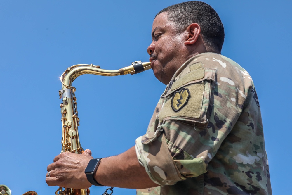 Super Garuda Shield: 25th Infantry Division Tropic Lightning Brass Band Performs for Community and Mayor