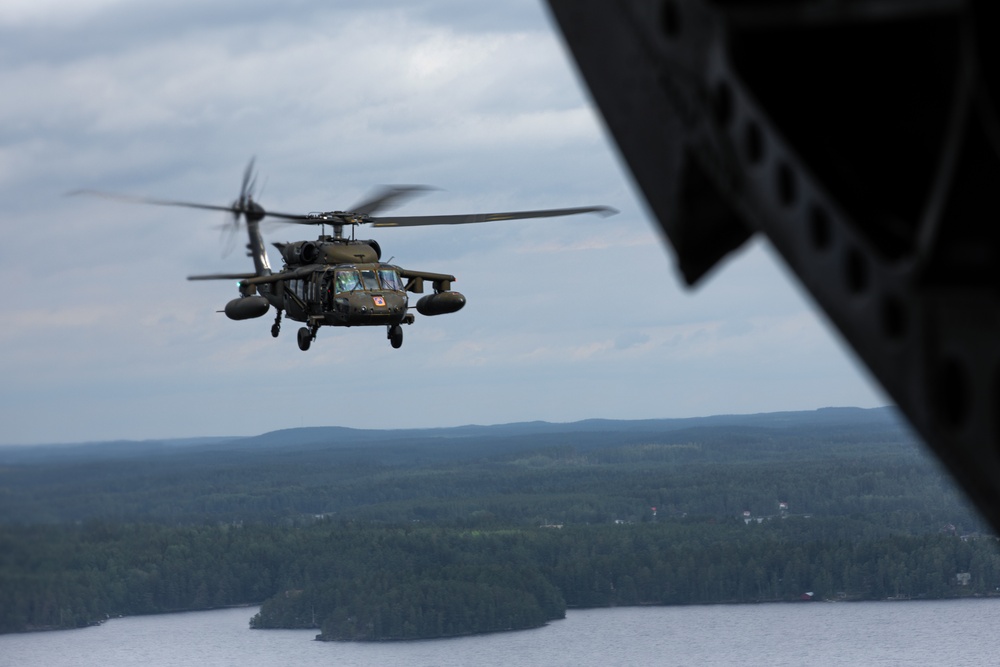 Army Aviation Conducts Cultural-Exchange Flight in Finland