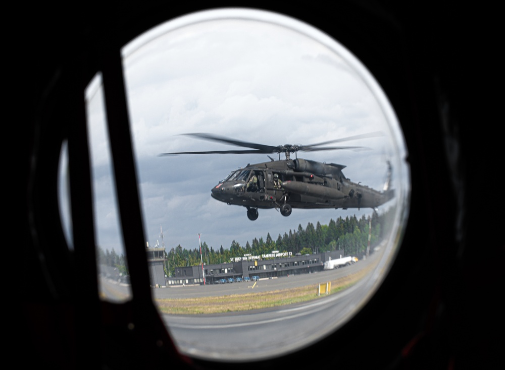 Army Aviation Conducts Cultural-Exchange Flight in Finland